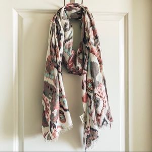 Anthropologie / Rose & Rose Ikat Pattern Scarf